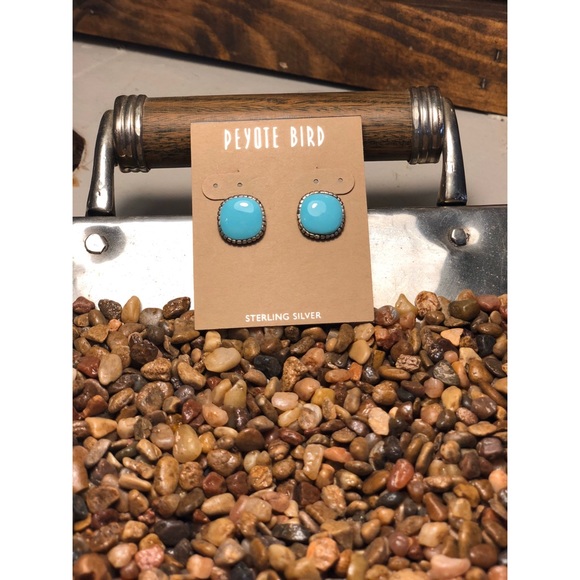 [ BRAND NEW ] Sqoval Turquoise Earrings - Picture 1 of 1